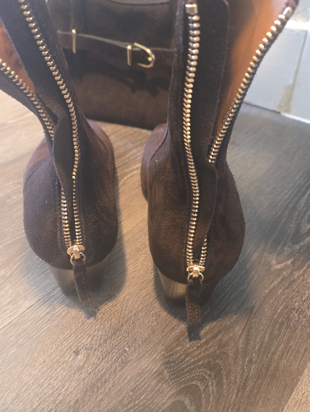 Madewell Chocolate Brown Suede Satchel NWT & The LAUREL Boot Size 10 NEW - Picture 9 of 14